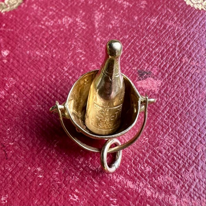 Georg Jensen Vintage 9ct Gold Champagne Bucket Charm - Image 6