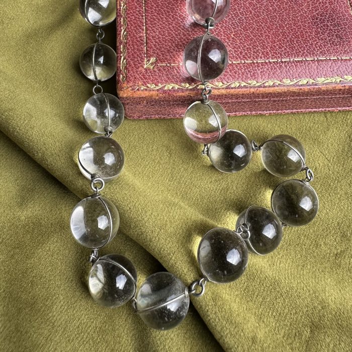 Exceptional Pool of Light Rock Crystal & Silver Necklace - Image 4
