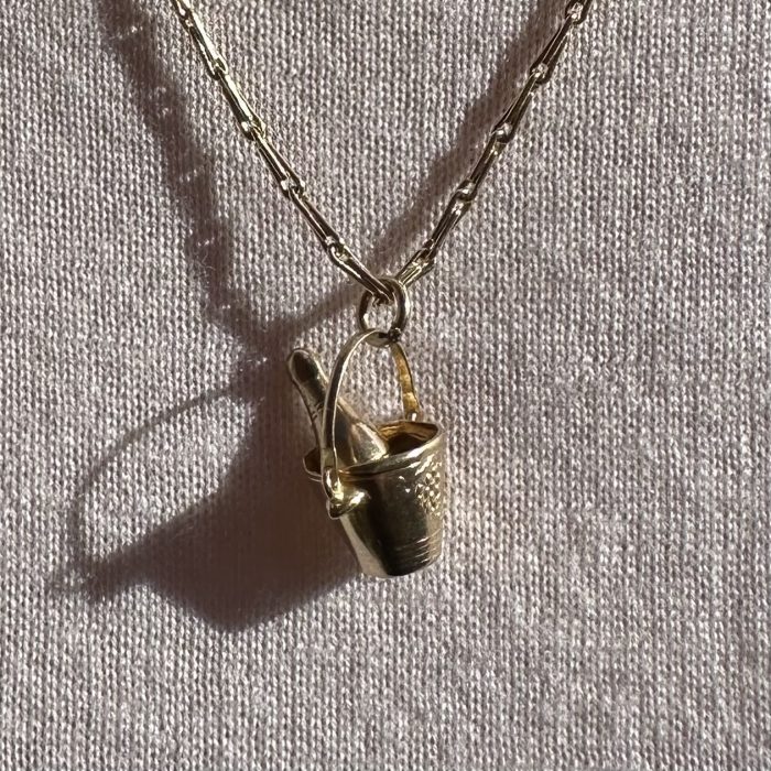 Georg Jensen Vintage 9ct Gold Champagne Bucket Charm - Image 8