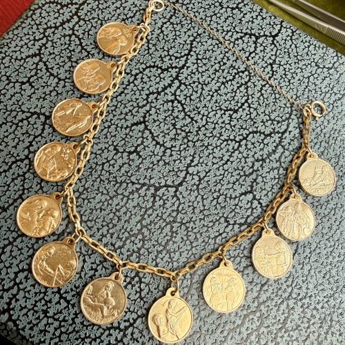 Franklin Mint Months Of Love Full Set Charm Bracelet