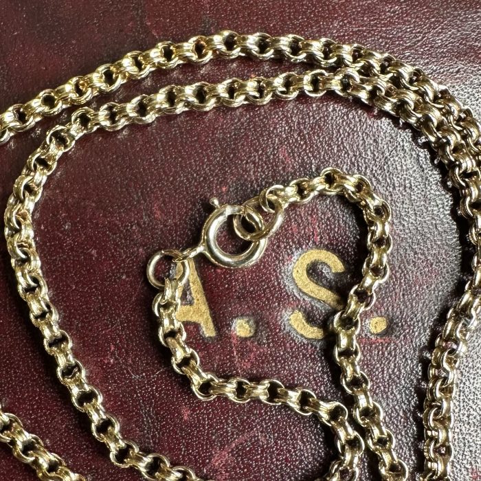Antique 18ct Ribbed Belcher Chain - Image 4