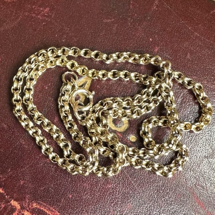 Antique 18ct Ribbed Belcher Chain - Image 7