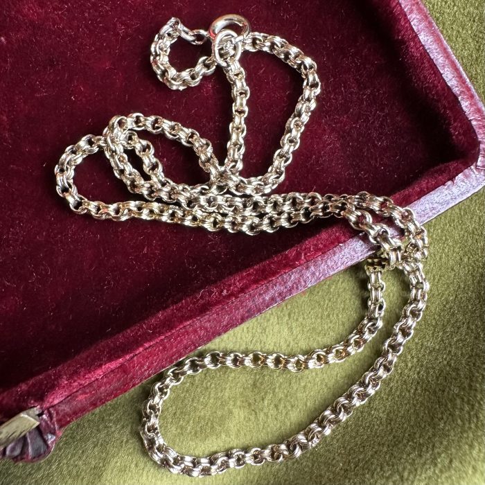 Antique 18ct Ribbed Belcher Chain - Image 8