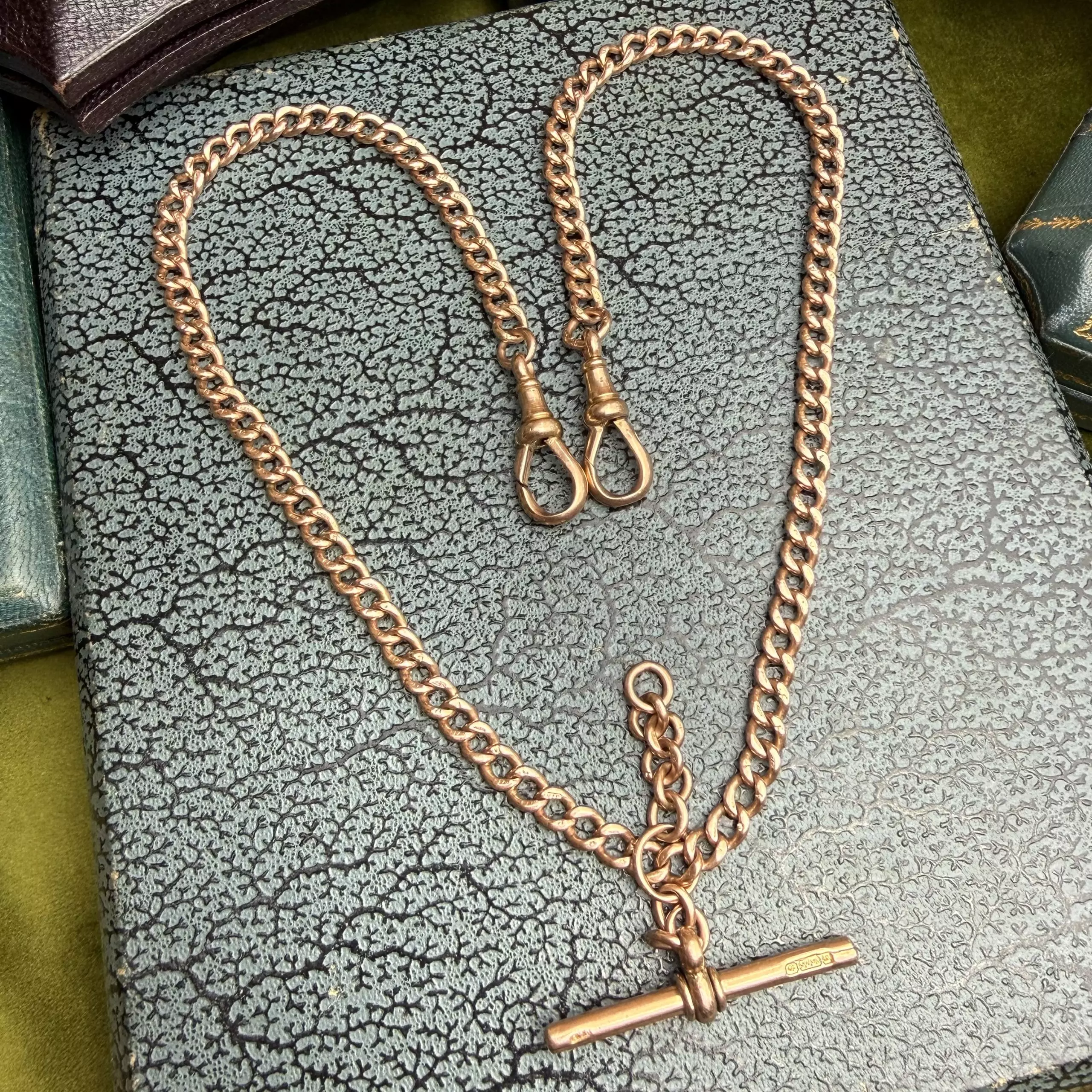 Marvellous Antique 9ct Double Albert Chain - Image 4