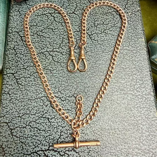 Marvellous Antique 9ct Double Albert Chain