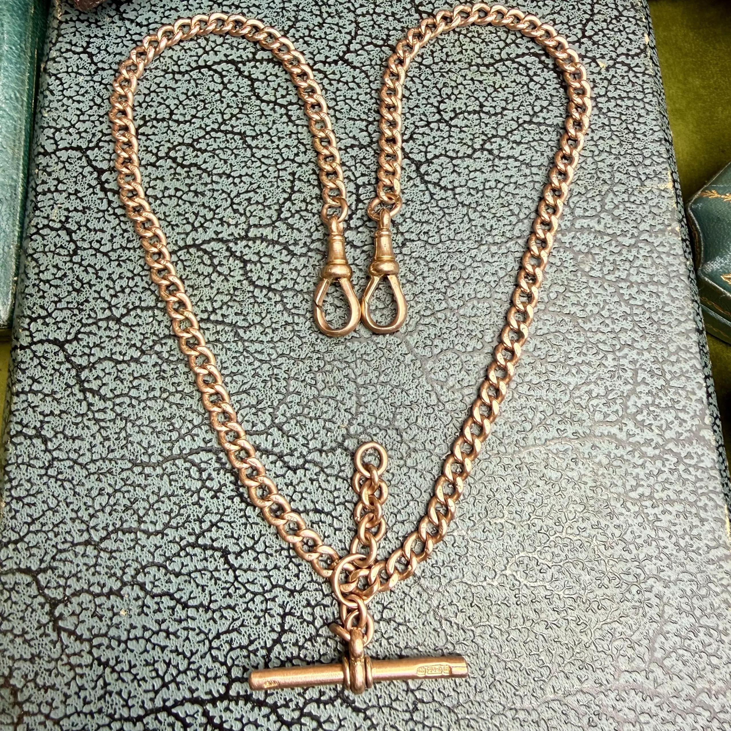 Marvellous Antique 9ct Double Albert Chain