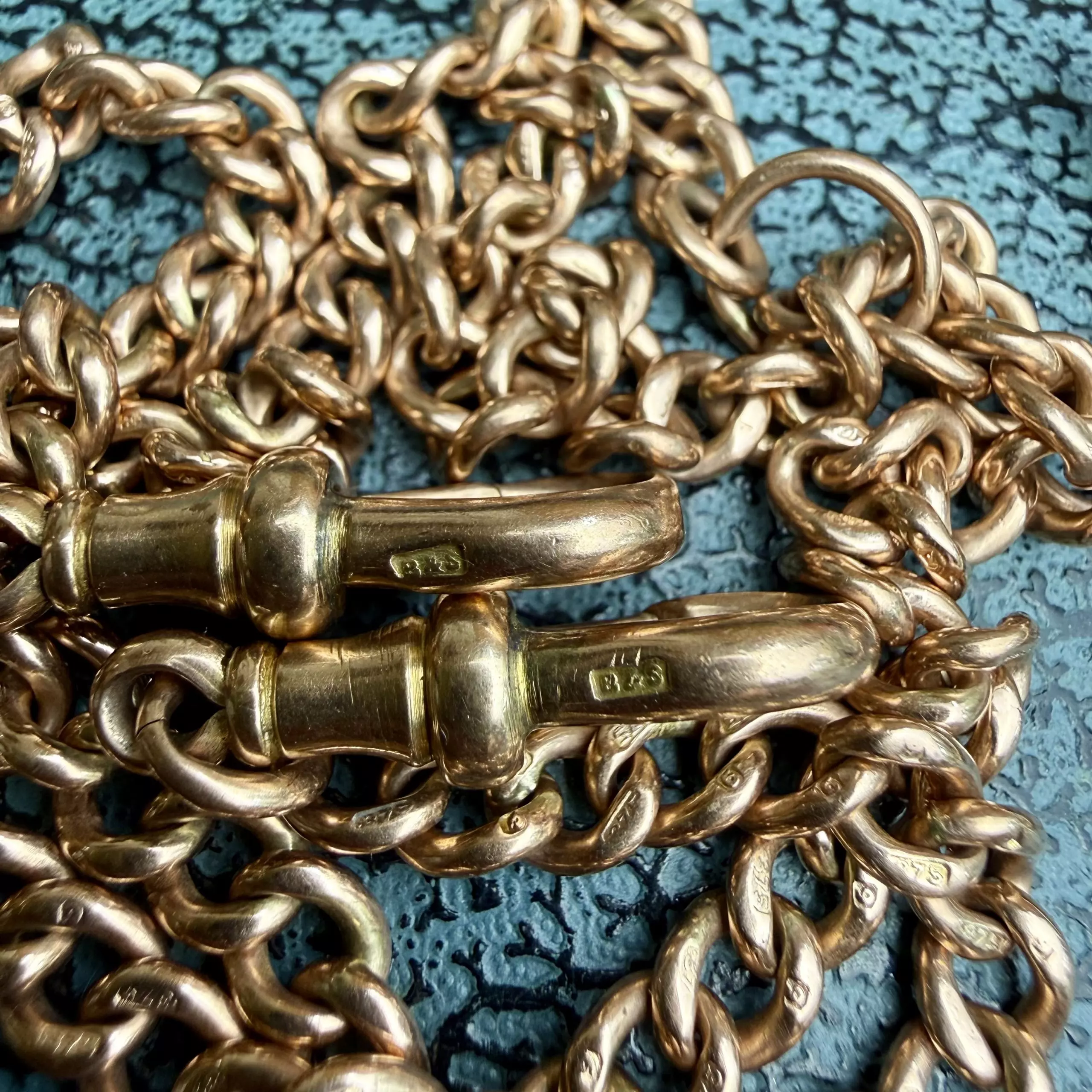 Marvellous Antique 9ct Double Albert Chain - Image 6