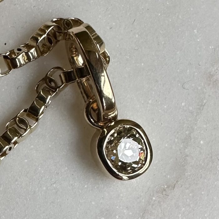0.74ct Old Cut Diamond & 18ct Gold Pendant - Image 6