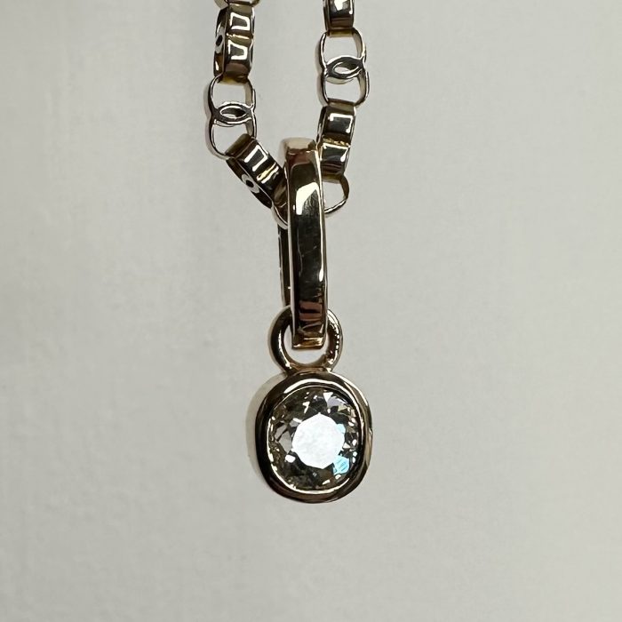 0.74ct Old Cut Diamond & 18ct Gold Pendant - Image 7