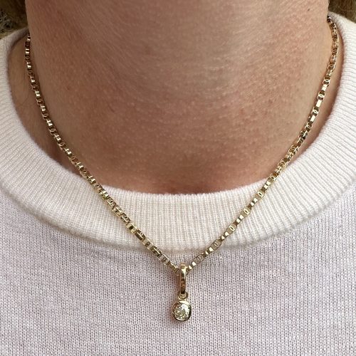 0.74ct Old Cut Diamond & 18ct Gold Pendant
