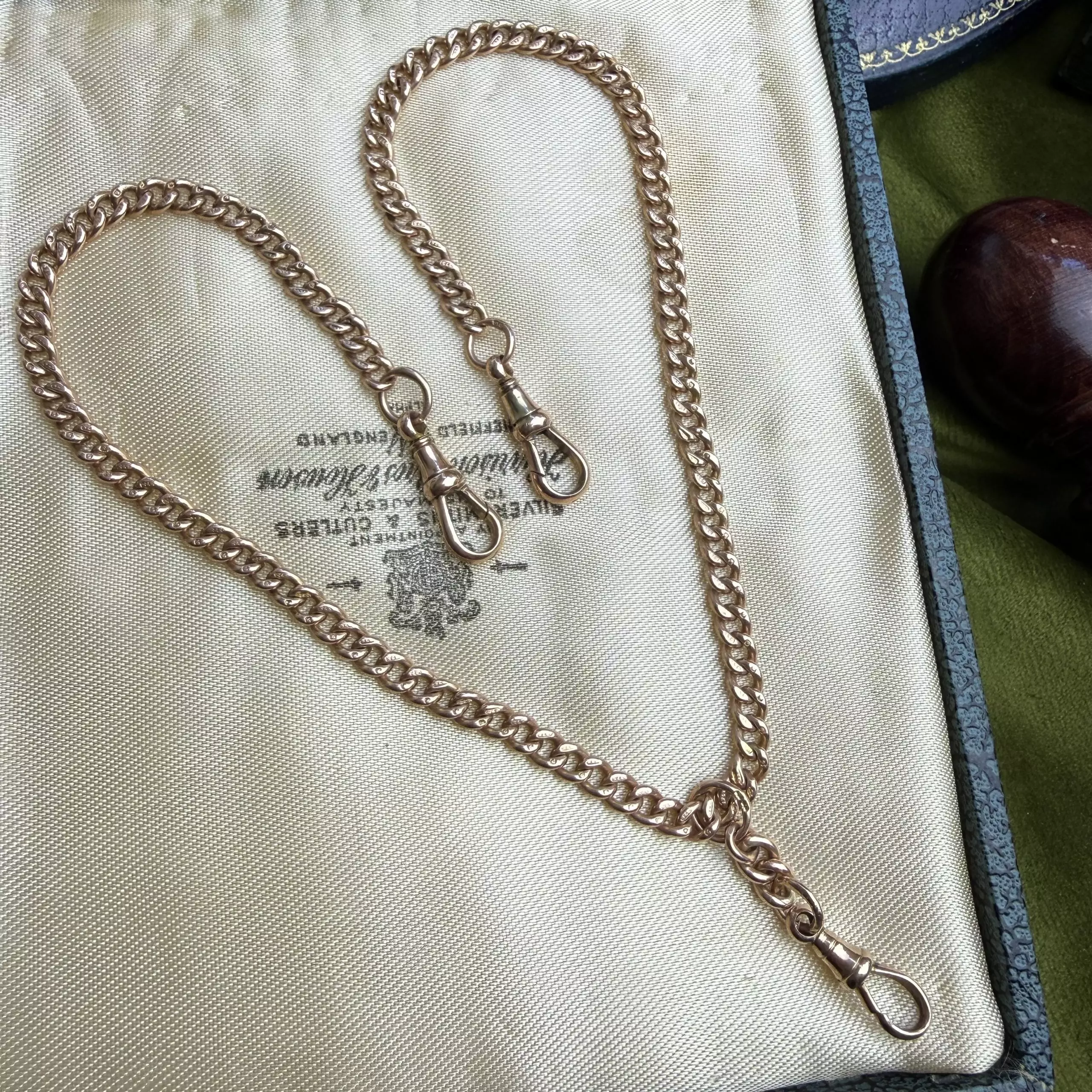Winner Antique 9ct Double Albert Curb