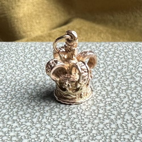 Vintage 9ct Gold Crown Charm