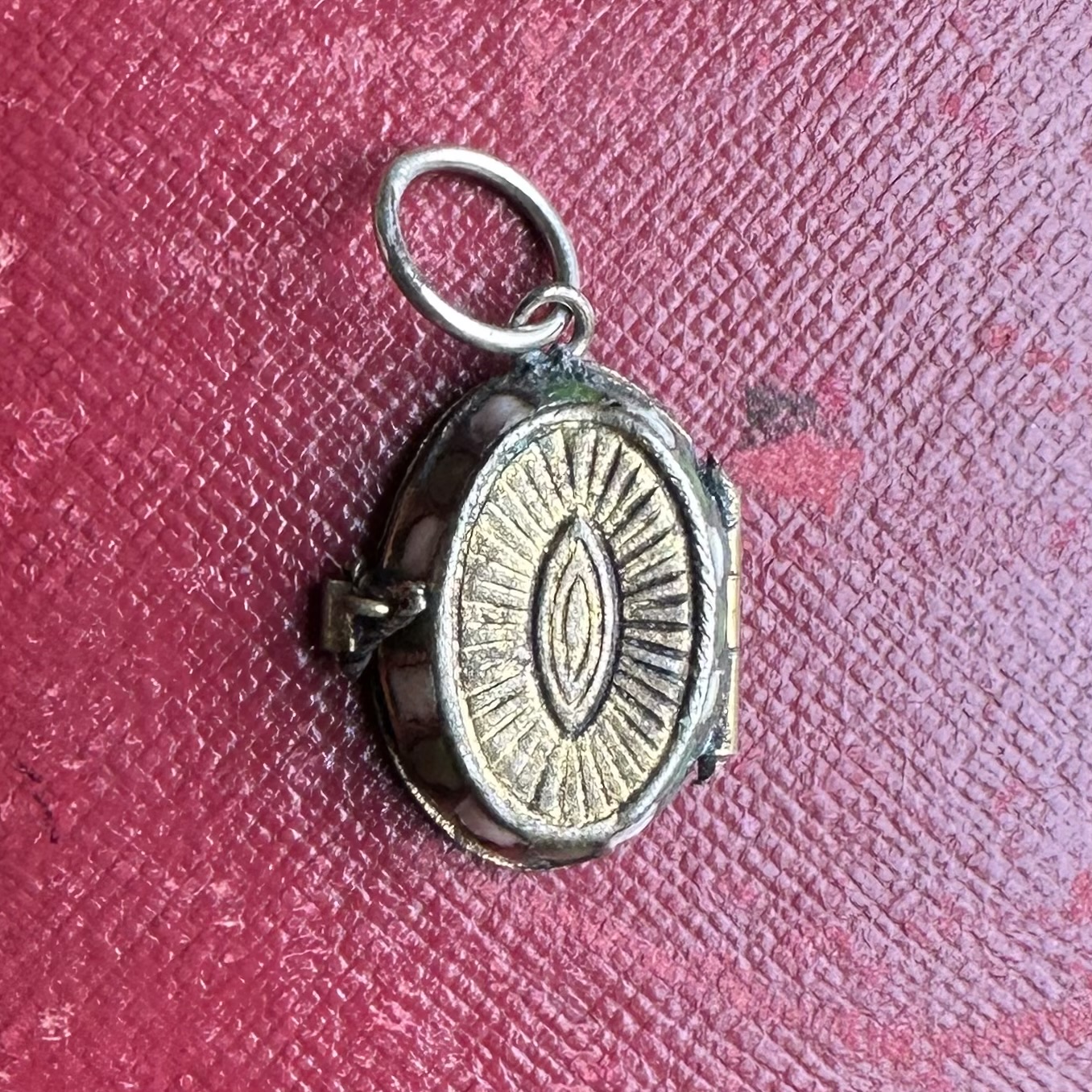 Vintage Silver & Enamel Moses Basket Pendant - Image 8