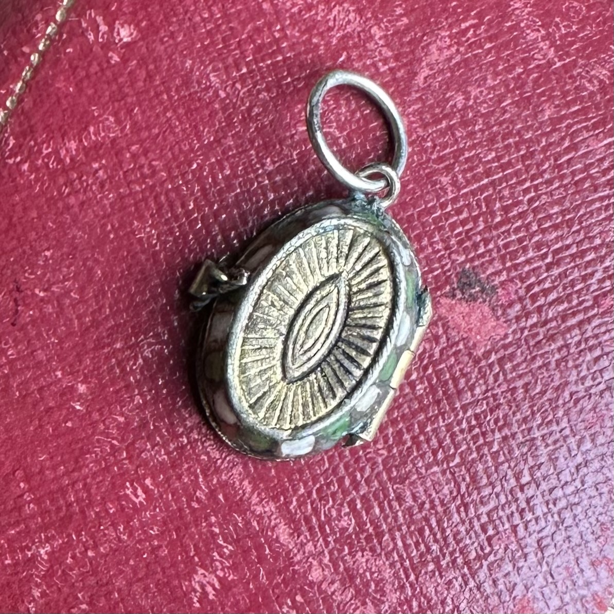 Vintage Silver & Enamel Moses Basket Pendant - Image 10