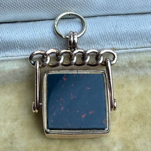 Victorian Square Spinner Fob Pendant