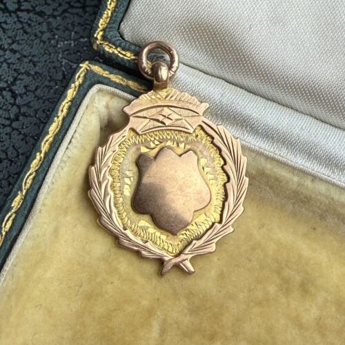 Victorian 9ct Bi-Colour Shield Pendant