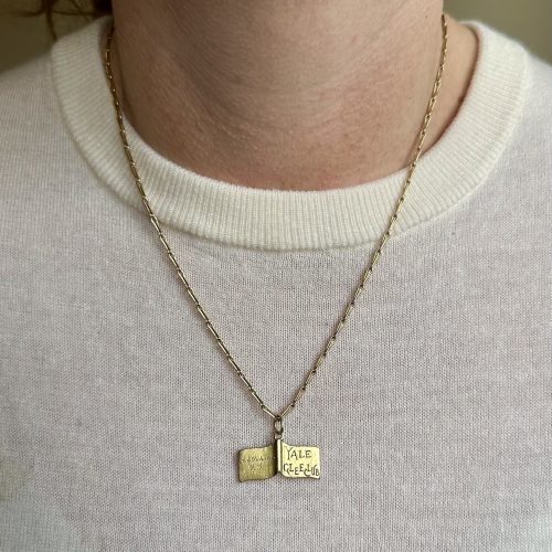 Vintage 15ct Gold & Enamel Yale Glee Club Pendant