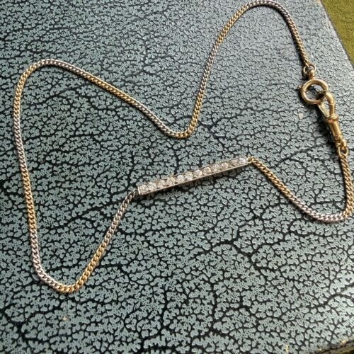 Exquisite Diamond Bi-Colour Watch Chain