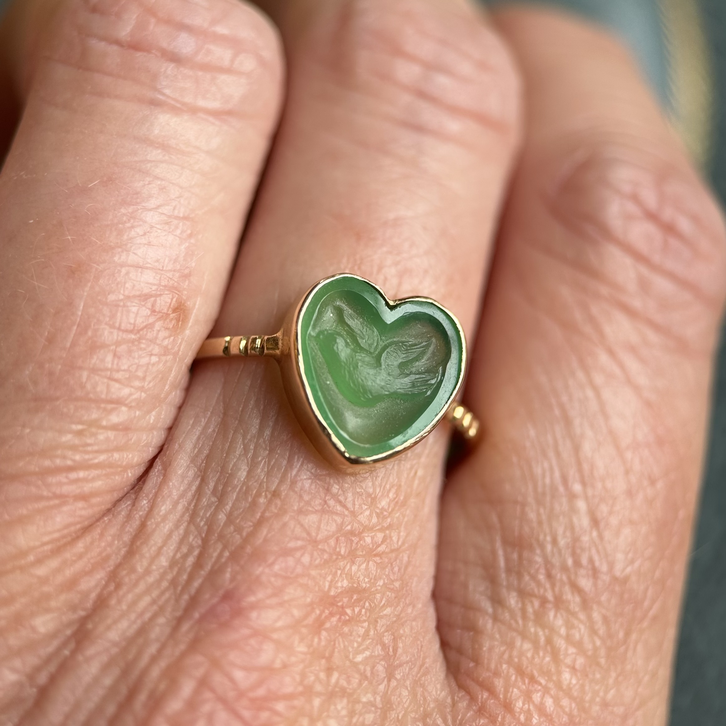 Swallow Heart Intaglio Ring - Image 8