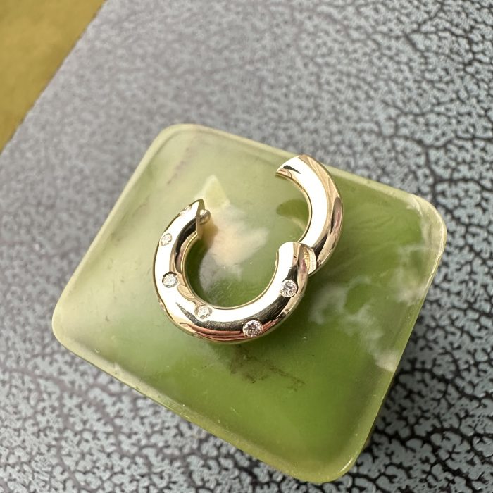 14ct Gold Diamond Donut EnaBailer - Image 4