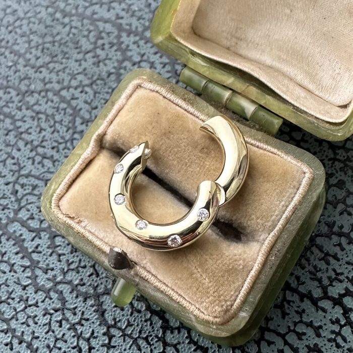 14ct Gold Diamond Donut EnaBailer - Image 8