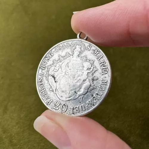 Enamelled Virgin Mary & Child Love Token