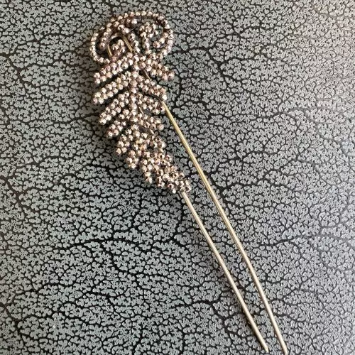 Victorian Fern Cut Steel Hair Pin