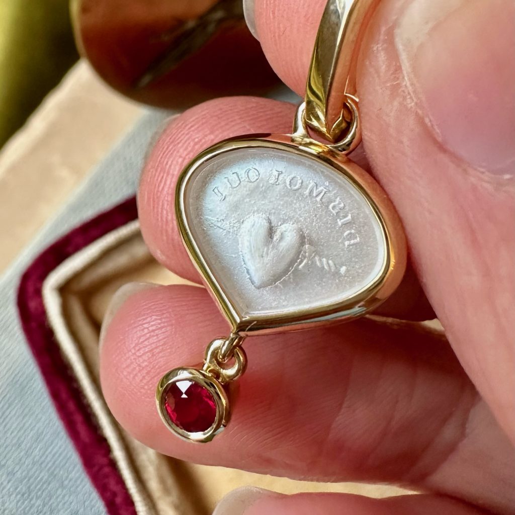 A Bleeding Ruby Bleeding Love Ruby Dangle Classic Pendant – Bauble Magpie